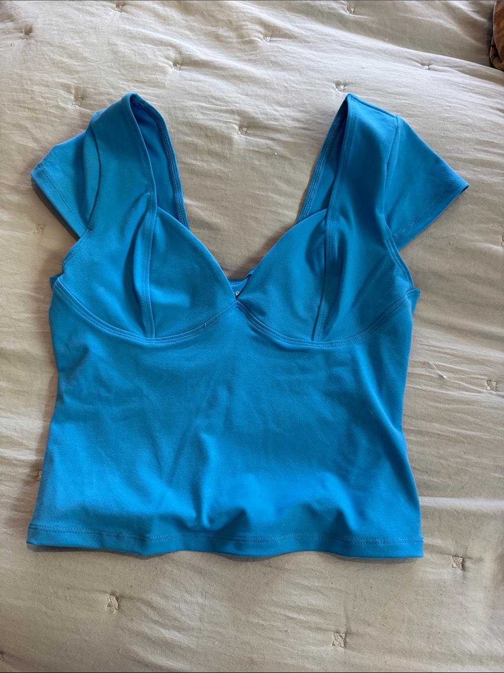 Windsor Turquoise V-Neck Crop top size S